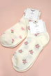 WOMAN BOW FLOWER BOW MIX SOCKS | 40S02060