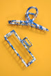 VINTAGE TOILE PATTERN PORCELAIN HAIR CLAW CLIPS | 40H914