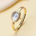 Gold-Tone Oval Bangle Analog Watch | 40WTH101