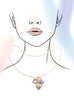 PORCELAIN TOILE FISH PUKA MULTI CHARM NECKLACE | 80N91647