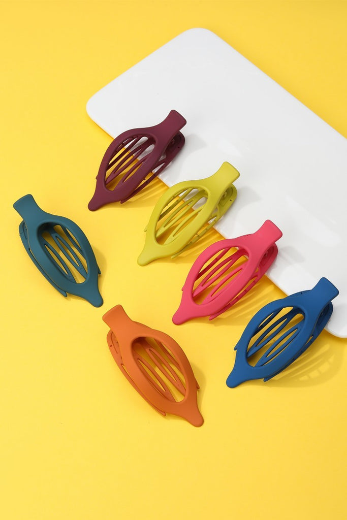 OVAL LAY DOWN FLAT HAIR CLAW CLIPS 12-piece set | 40H917-12