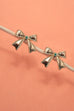 CLASSIC BALL EDGE GOLD BOW EARRINGS | 31E50512
