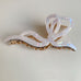 PREMIUM PVC TOILE PATTERN BOW HAIR CLAW CLIPS | 40H928