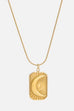18K STAINLESS STEEL TARNISH FREE MOON NECKLACE | 40NK9446