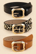 TEXTURED ANGLED RECTANGLE SHAPED BUCKLE | 40BT651