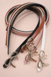 SMOOTH BOW SHAPED BUCKLE FAUX LEATHER BELT | 40BT650