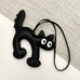 VEGAN LEATHER CAT BAG CHARM KEYCHAIN | 40KC155