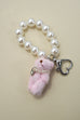 PEARL HEART BEAR PEARL BAG CHARM KEYCHAINS | 40KC154