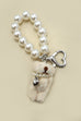 PEARL HEART BEAR PEARL BAG CHARM KEYCHAINS | 40KC154