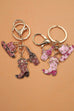WESTERN BOOT HAT WINE BAG CHARM KEYCHAIN | 40KC156