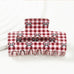 JUMBO  BOW HEART RECTANGLE HAIR CLAW CLIPS | 40H935