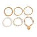 MULTILAYER BALL PEARL CHAIN BEAD HEART BRACELET | 40B5159