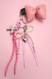 TRENDING PUFFY BOW ROPE PEARL BAG CHARM KEYCHAIN | 40KC158