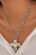 NOTABLE HAMMERED CROSS FRONT TOGGLE NECKLACE | 40NK9474