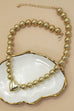 PUFFY HEART BALL CHAIN NECKLACE | 40NK9484