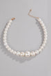 GRADUATED CLASSIC PUFFY PEARL NECKLACE | 40NK9493