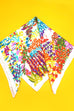 COTTON FLORAL PRINT SILKY FEELING BANDANA SCARF | 40SC648