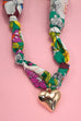 HANDMADE SCARF NECKLACE - HEART | 80N91790