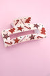 CHRISTMAS TREE SANTA HOLIDAY HAIR CLAW | 40H947