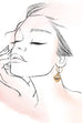RIBBED HEART HUGGIE HOOP DROP EARRINGS | 31E50783