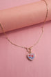 PORCELAIN FLOWER HEART CHARM TOGGLE NECKLACE | 80N91839