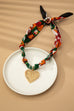 HANDMADE SCARF NECKLACE - CHRISTMAS SNOWMAN BOW | 80N91827