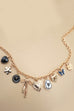 CHARM NECKLACE-HEART CLOCK BOW LOCK CHARMS | 80N91815