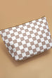 TRAVEL CHECKER COSMETIC MAKEUP POUCH BAG | 40P571