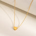 18K STAINLESS STEEL TARNISH FREE HEART NECKLACE | 40NK9521