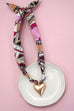 HANDMADE SCARF NECKLACE - HEART | 80N91790