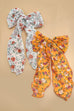 FLORAL FLOWER ORGANZA BOW RIBBON HAIR CLIPS | 40H967