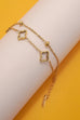 18K STAINLESS STEEL TARNISH FREE CLOVER BRACELET | 40B5174
