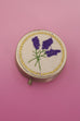 FLORAL EMBROIDERY JEWELRY ORGANIZER WITH MIRROR | 40P572