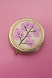 FLORAL EMBROIDERY JEWELRY ORGANIZER WITH MIRROR | 40P572
