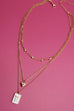 SQUARE BOW EPOXY CHARM LAYERED NECKLACE | 80N91936