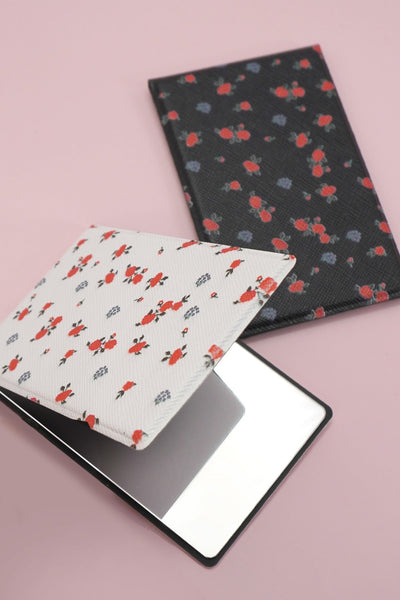 TRAVEL POCKET COMPACT HANDHELD FLOWER MIRROR | 40M102