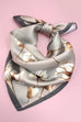 FLOWER PRINT SILKY FEELING BANDANA SCARF | 40SC664