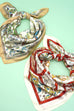 VINTAGE FLORAL PRINT SILKY FEEL BANDANA SCARF | 40SC674