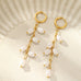 18K STAINLESS STEEL TARNISH FREE PEARL DROP EAR | 40E392