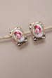 VINTAGE PORCELAIN FLOWER EARRINGS | 80E61022
