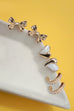 PEARL HUGGIE HOOP BOW HEARAT TRIO EARRINGS | 80E6968