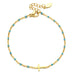 18K STAINLESS STEEL TARNISH FREE CROSS BRACELET | 40B5176
