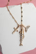 SEA LIFE GOLD RHINESTONE FISH CHARM NECKLACE | 80N92117