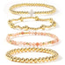 BOHO CROSS MULTI  COLORFUL BEADED STRETCH BRACELET | 40B5180