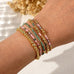 MULTI LAYER NATURAL STONE BALL CHAIN LINK BRACELET | 40B5182