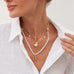 BEAUTIFUL BOW PEARL HEART PENDANT LAYERED NECKLACE | 40NK9547
