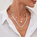 BEAUTIFUL BOW PEARL HEART PENDANT LAYERED NECKLACE | 40NK9547