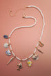 CHARM NECKLACE-PORCELAIN SHELLS FISH NATURAL STONE | 80N92147