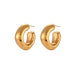 18K STAINLESS STEEL WATERPROOF TARNISH FREE HOOPS | 40E405