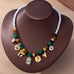 Vintage Beaded & Faux Pearl Multi-Charm Necklace | 80N93909